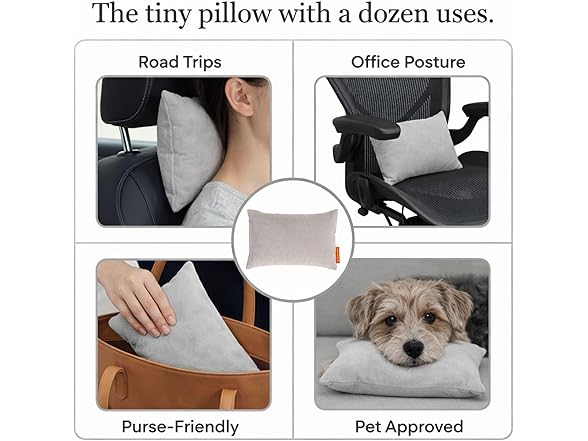 2 Pack Mini Travel Pillows 11" x 7"