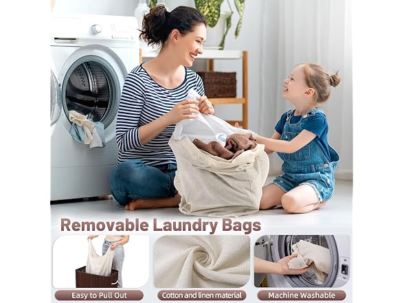 Aliphon 100L Bamboo Laundry Hamper
