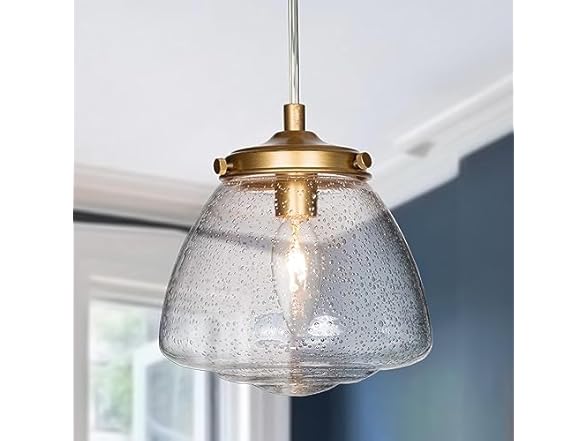 GEPOW GEPOW Antique Gold Pendant Light, Modern Hanging 