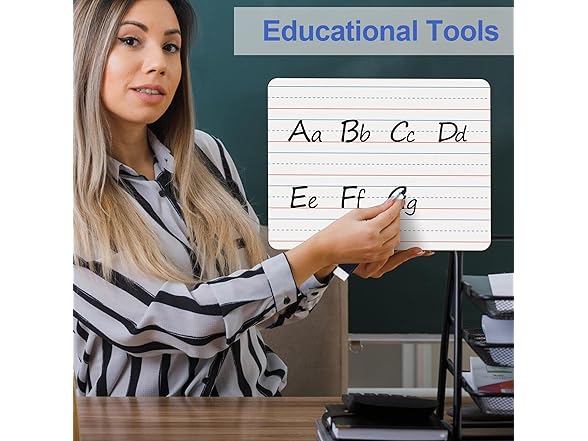 25pk Double-Sided Whiteboards, 9x12"
