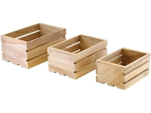 Multicraft Imports Mini Wood Crate Caddy