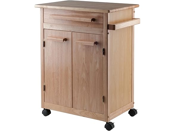 Winsome Wood Kitchen Cart, Natural, Single Drawer
