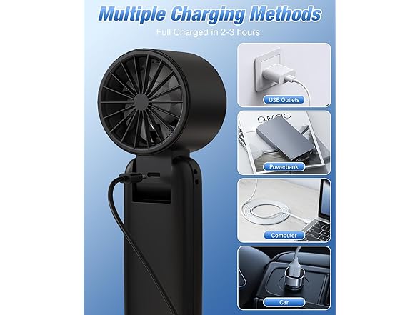 Eoboya 4 in 1 Handheld Portable Fan