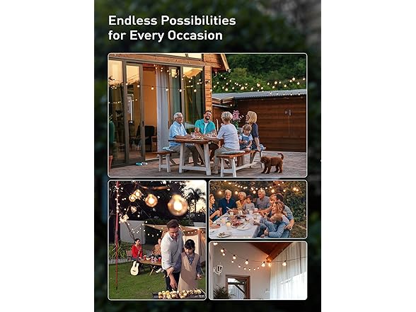 Brightown 29Ft 25 Light Outdoor String Lights