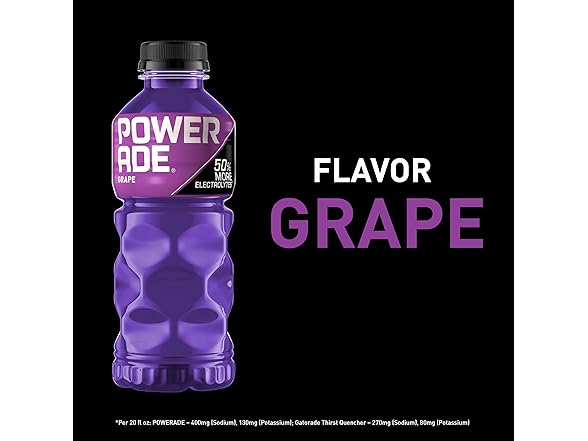 8PK POWERADE Sports Drink Grape, 20 Ounce