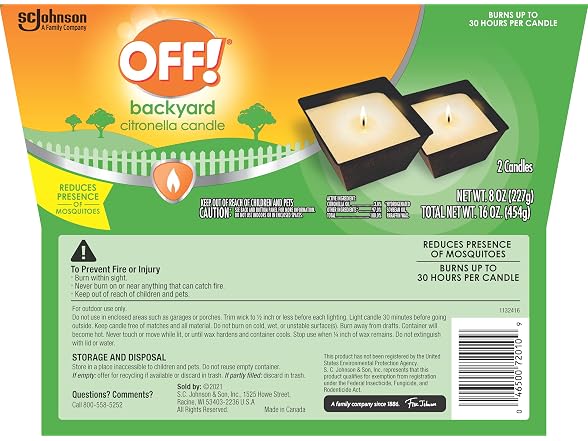 OFF! Backyard Citronella Scented Candle