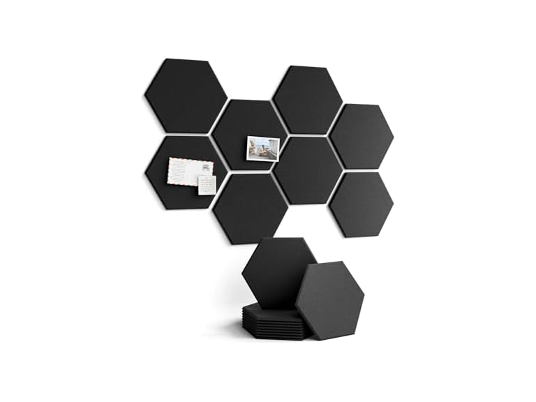 Fluxynara 8 Pack Hexagon Felt Bulletin Board Tiles - Gallery 25