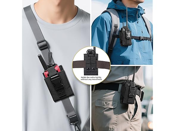 (2 Pack) SAMCOM Universal Two Way Radio Holder