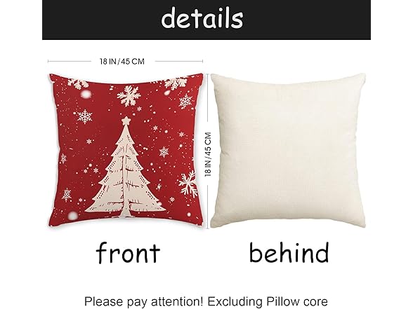 AgQrDkrc Christmas Pillow Covers 18x18