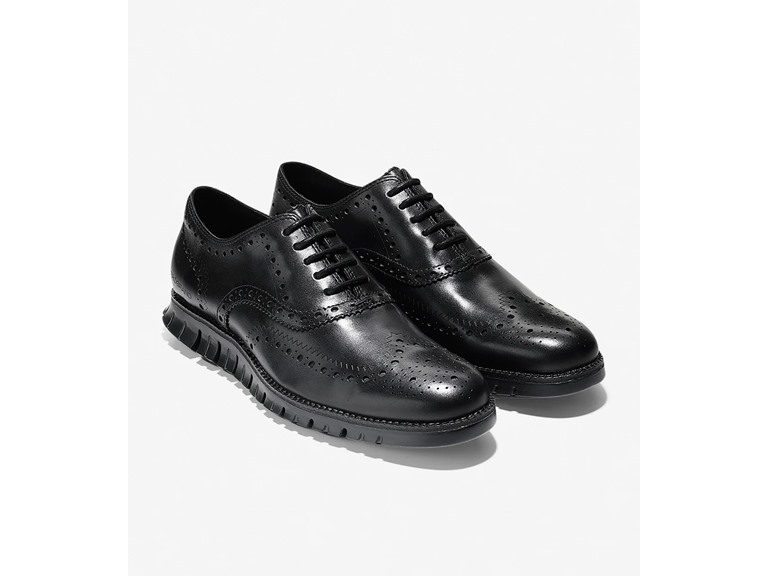 Cole Haan Zerogrand Wing OX Leather Oxford Men's Shoes Closed Hole/Black Size 9