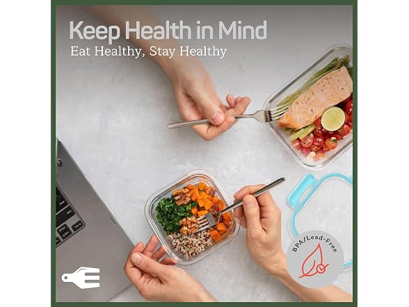 Emporio Kitchen Borosilicate Glass Food Storage Containers with Lids 16 Pieces