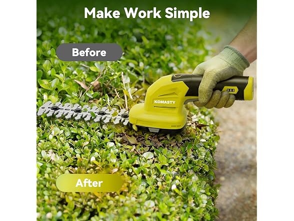 KOMASTY 2 in 1 Hedge Trimmer Cordless