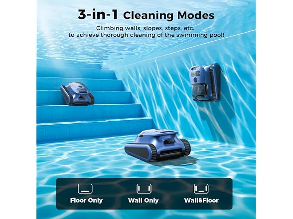 Automatic Robotic Pool Cleaner, 3 in 1