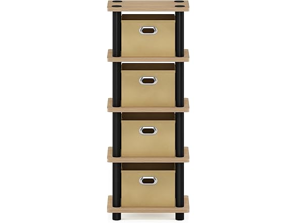 FURINNO LAci 4-Bins System Rack