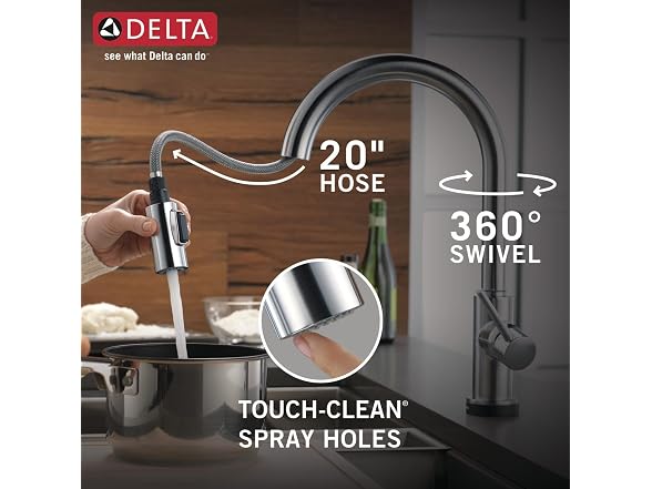 Delta Trinsic Brushed Nickel Touch Kitchen Faucet