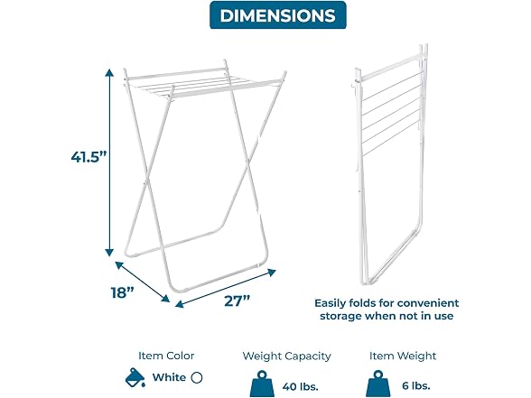 Honey-Can-Do Easy-Fold Collapsible Clothes Drying Rack