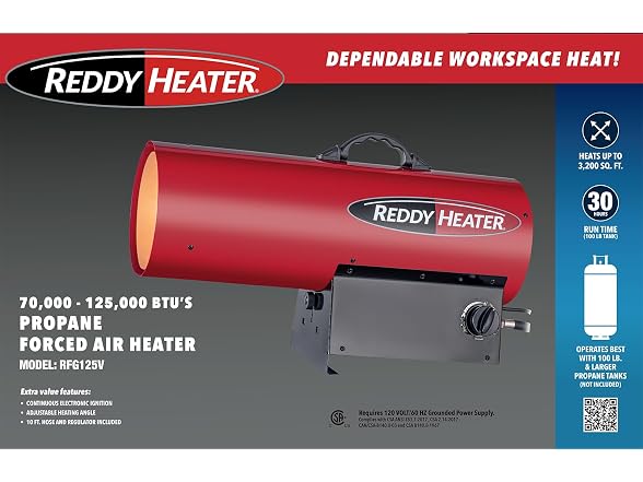 Reddy Heater 125,000 BTU Forced Air Propane Heater