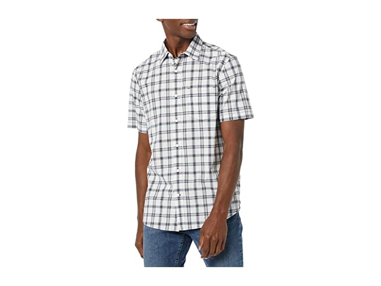 White/Navy, Plaid