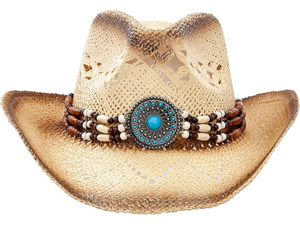 Queue Essentials Women (OS) Classic Straw Hat Brim