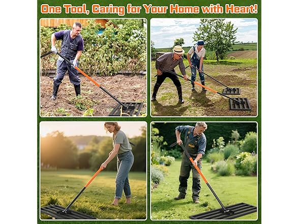 COZEER 30" x 10" Lawn Leveling Rake