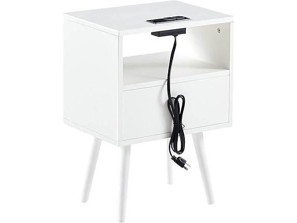 Tzou Night Stand, White