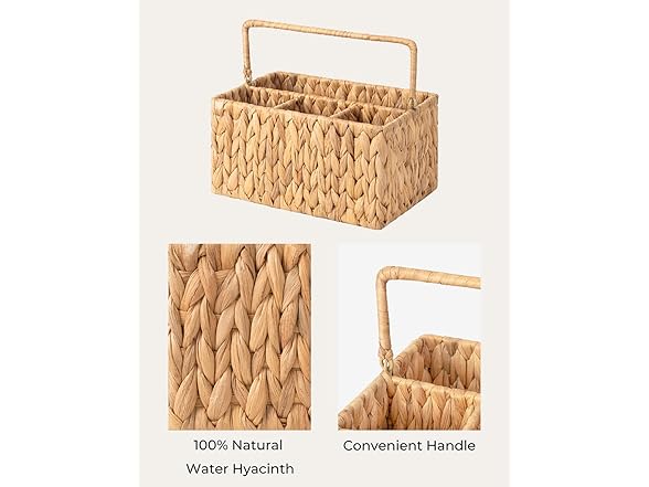 Hand-Woven Flatware Storage Caddy