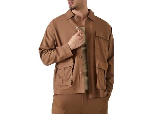 Forever 21 (L) Long-Sleeve Cargo Shacket