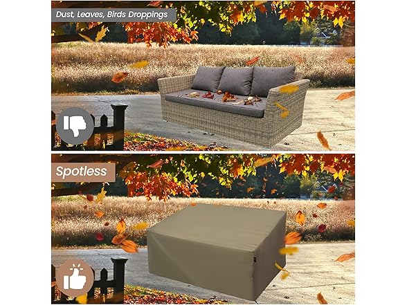 Patio Sofa Covers 79x38x35" Beige