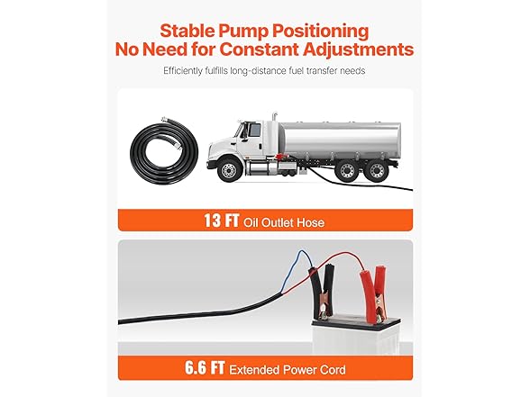 VEVOR Diesel Fuel Transfer Pump Kit 12V 10 GPM DC with Automatic Shut