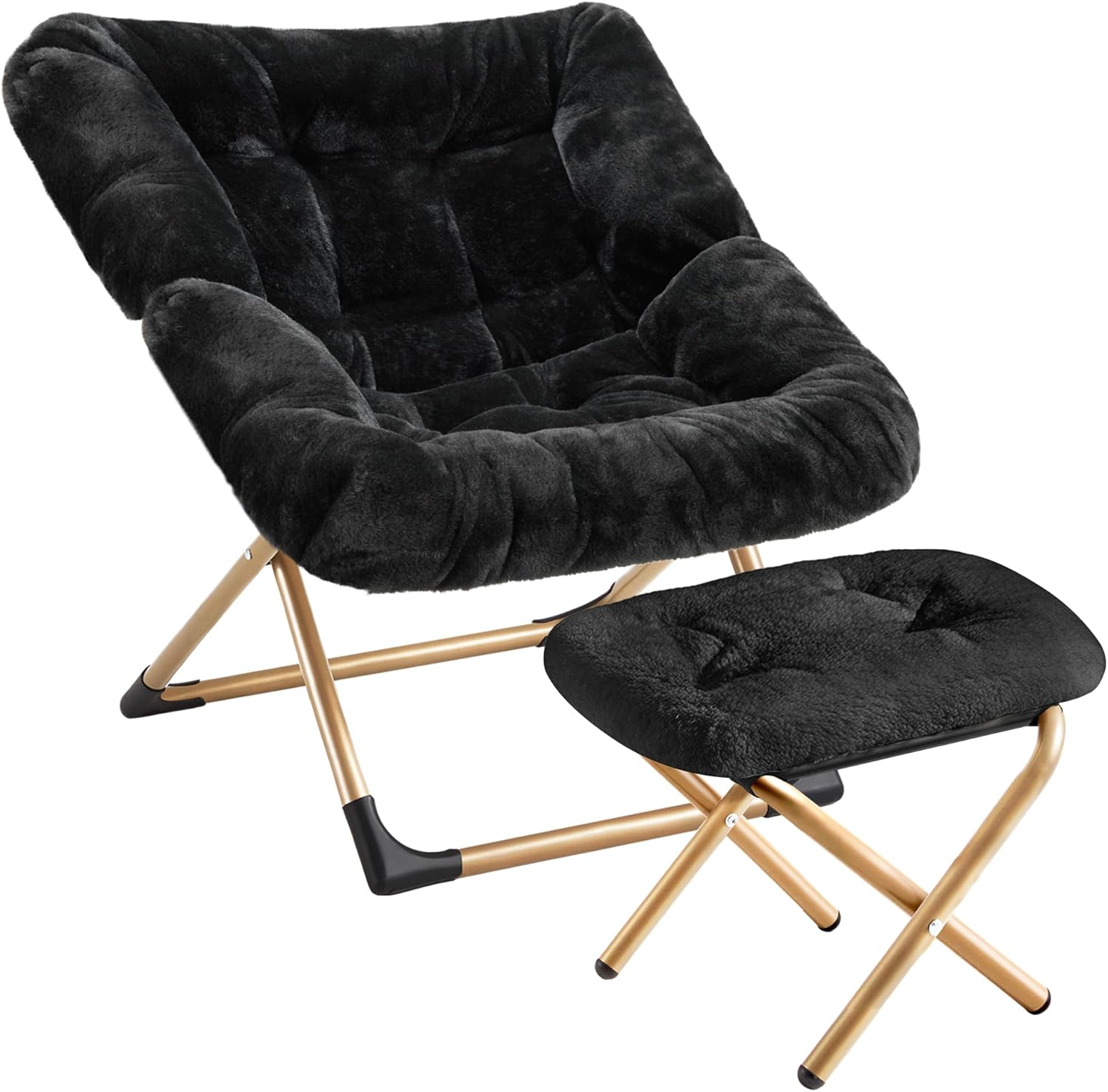 Beige Oversized Saucer Chair - Gallery 11