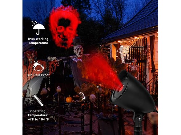 Halloween Projector Lights, Red Skull