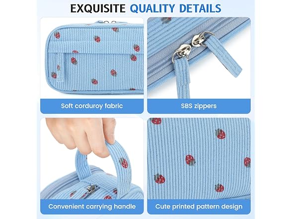 Large Pencil Case Pouch, High Capacity