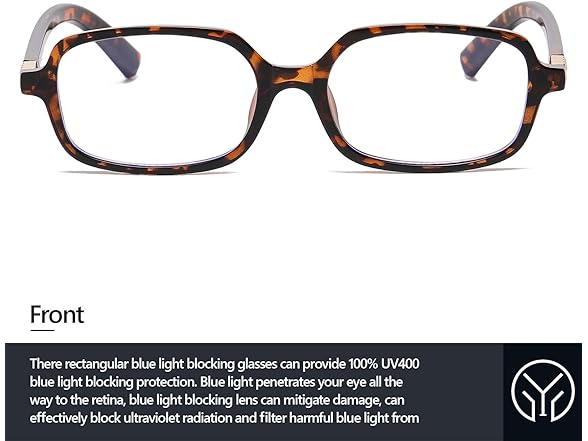 YouthMall Retro Rectangular Glasses