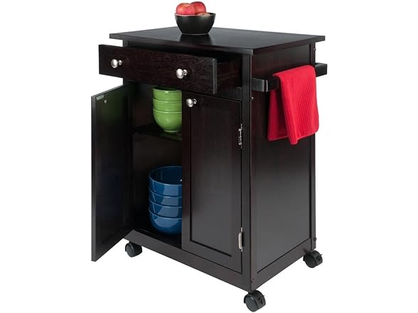 WINSOME Savannah Kitchen Cart Espresso