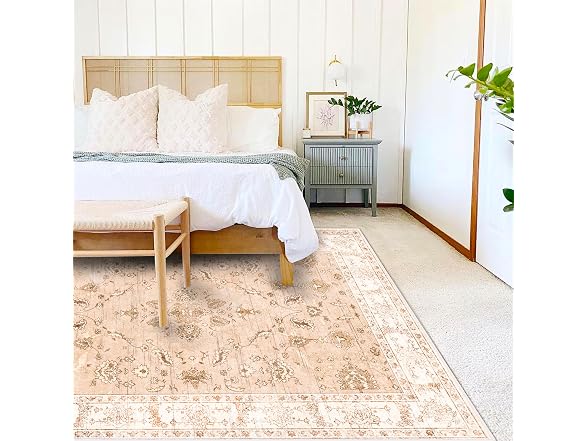 CHAMPLANT Pink/Yellow Area Rug 6'x9'