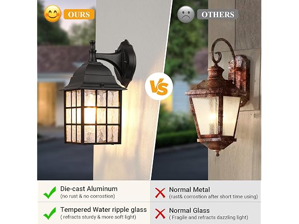 WIHTU Dusk to Dawn Outdoor Wall Lights 2Pack