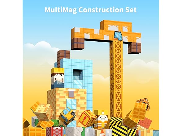 VNLINA 154PCS Magnetic Blocks Building Toys