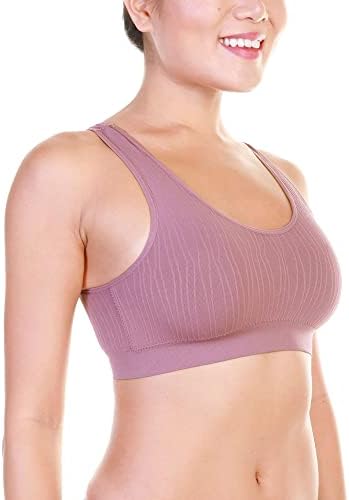 Angelina SE971_ASST_6_L-XL Large - X-Large Seamless Wire-Free U-Back Microfiber Bralettes Assorted