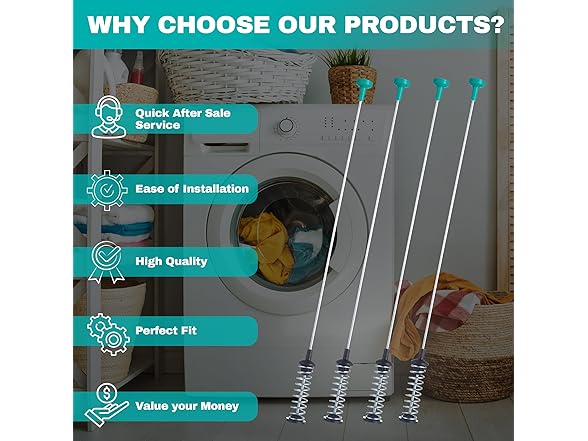 Premium Washer Damper Suspension Rods
