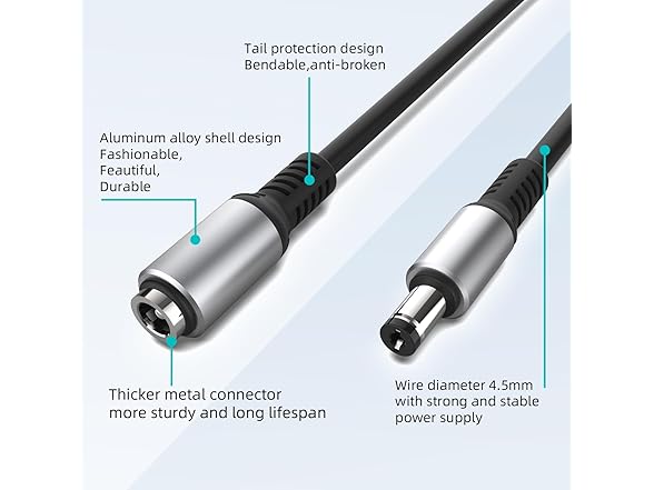 HIEbee DC Power Extension Cable,5.5mm x