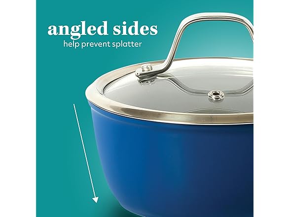 Sur La Table 10 Piece Titanium Ceramic Nonstick Set, Blue