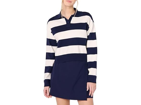 The Drop Women Joan Splitneck Polo Long Sweater