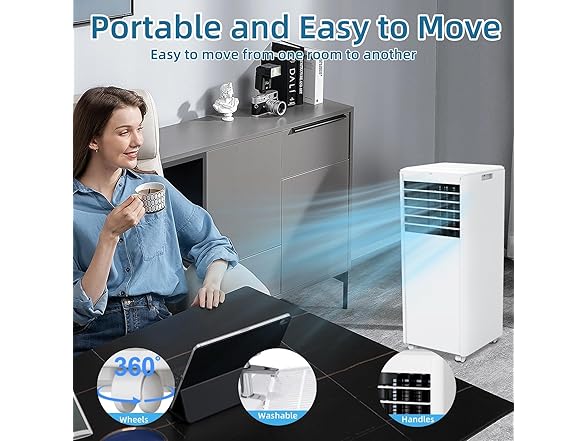 ChicHabitat 8000 BTU Portable Air Conditioner- 450 SqFt
