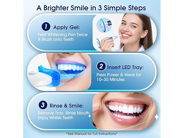 Teeth Whitening Kit with LED Light
