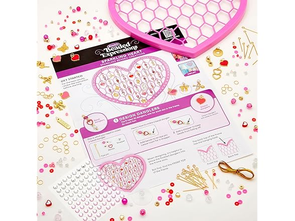 RoseArt Beaded Expressions Heart DIY Beaded Kit
