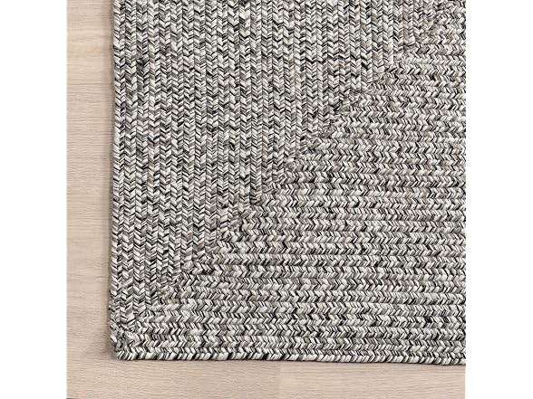 nuLOOM 2x18 Braided Rug Salt and Pepper