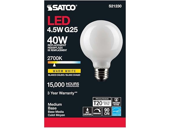 Satco FLMNT LED BULB G25 WW