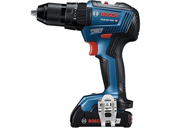 Bosch GSB18V-490B12 18V EC 1/2in Hammer Drill/Driver Kit