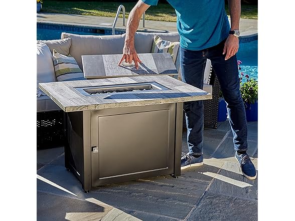 Ashton Gray 40x28” Rectangular Gas Fire