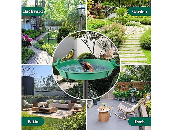 AROPAD 47.5 inches Metal Bird Baths